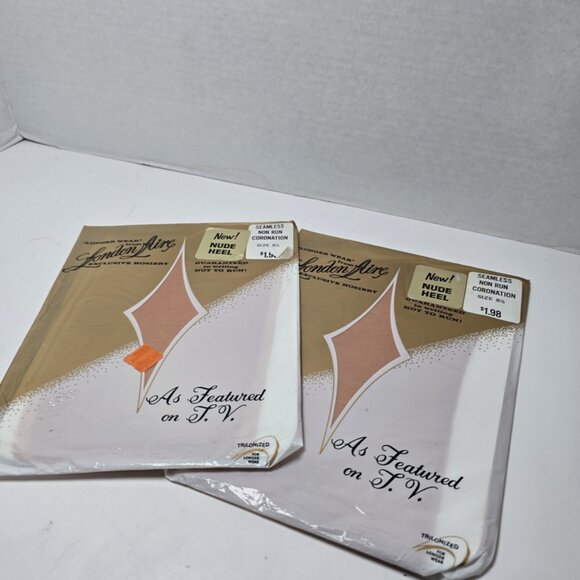 London-Aire Hosiery 8.5 Coronation 2 NOS Vintage Seamless 1st Qual No Run Prop - Picture 4 of 4